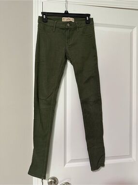 Hollister Super Skinny Olive Green Jeans